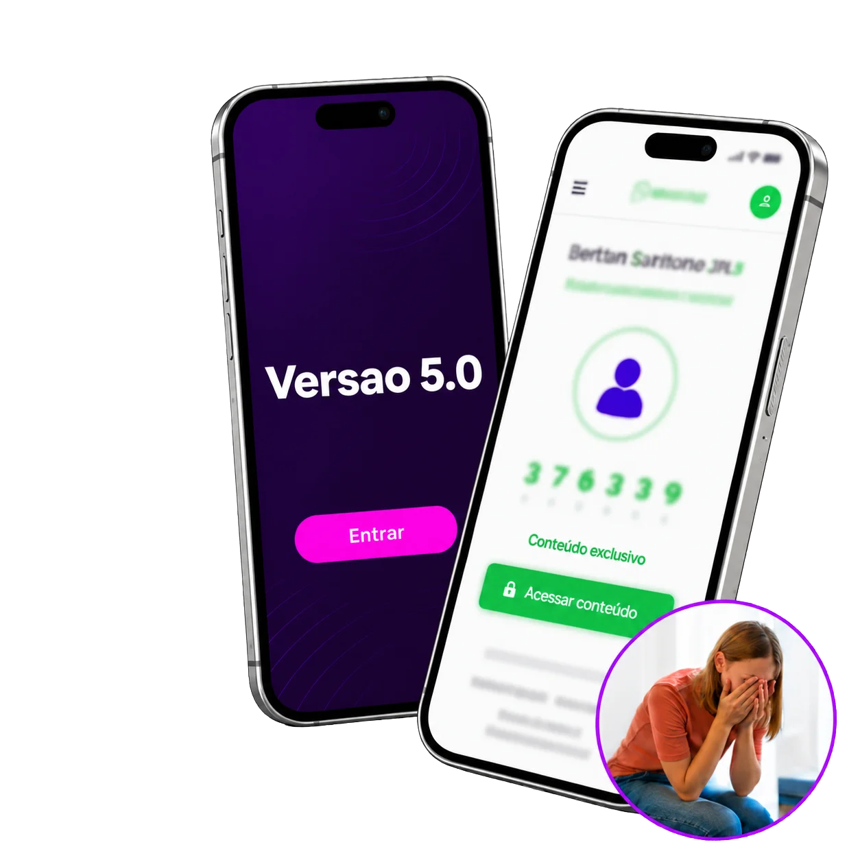 Aplicativo Espião do WhatsApp e Instagram em dois celulares